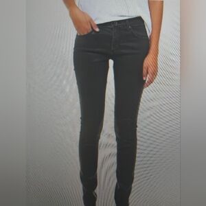 AG The legging Skinny Ankle Leatherete Blk Jeans Sz 24..Fit Very Flattering